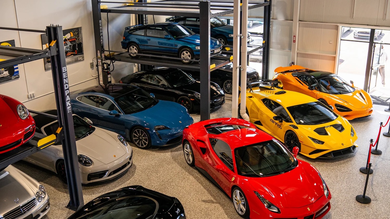 Luxury cars inside the Moncton meetup showroom