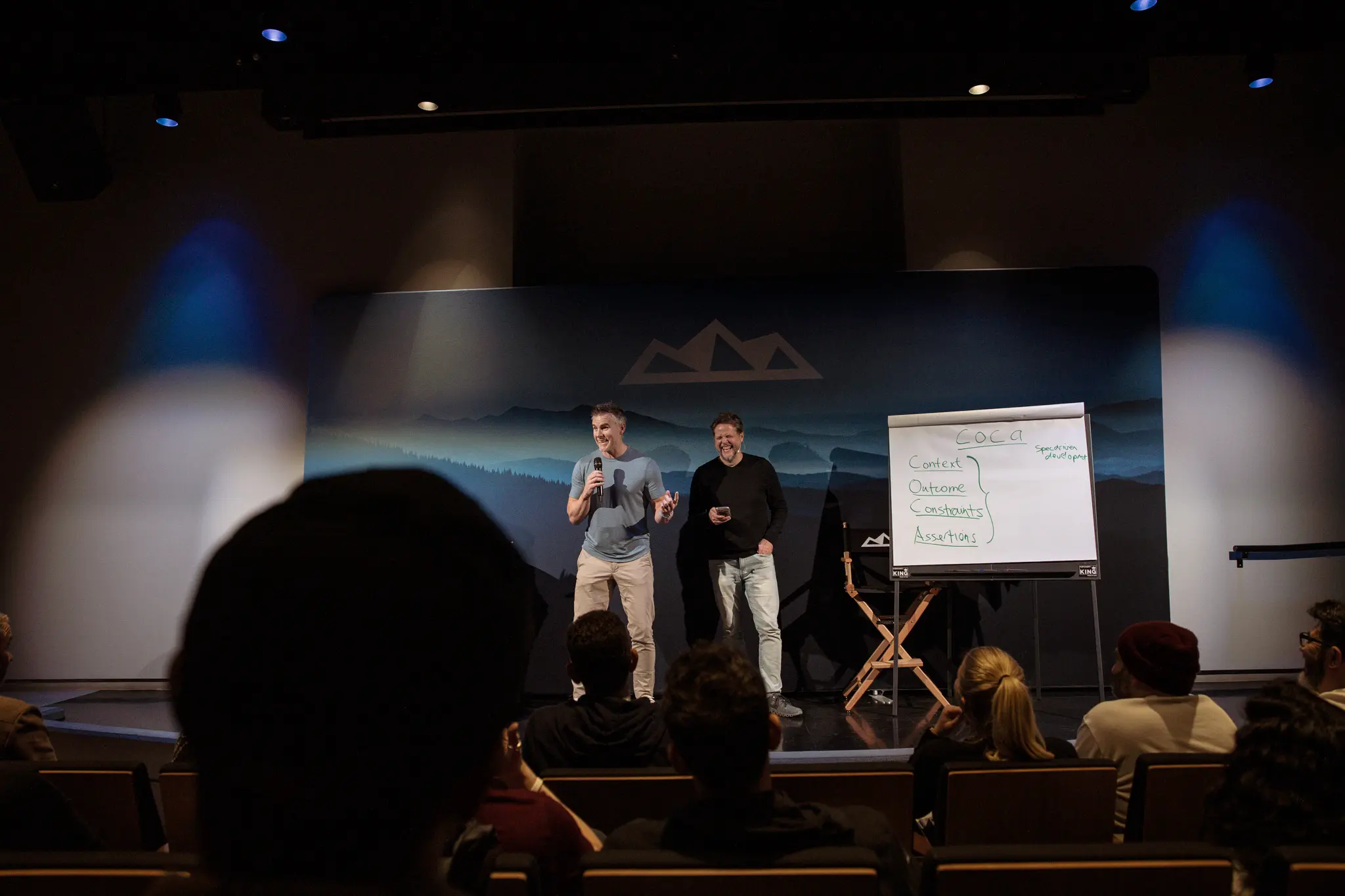 Dan Martell and the team on stage at a Martell Ventures summit